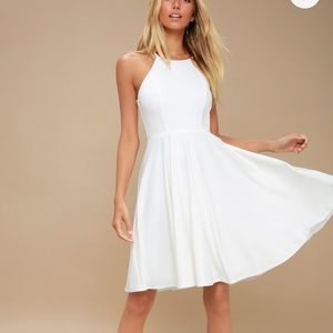 Lulu’s Irresistible Charm White Midi Dress